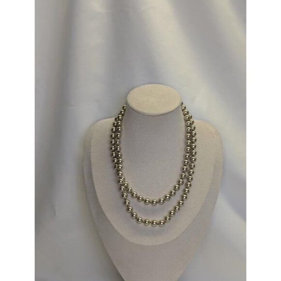 3 for $30 Vintage gold single strand long high quality faux pearl knotted - Picture 6 of 9